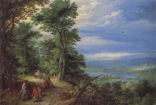 Jan Brueghel The Elder Forest's Edge Norge oil painting art